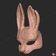 12.jpg Маска охотницы - Dead by Daylight - Маска кролика 3D печатная модель