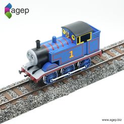 railroad_track_instagram.jpg Fichier STL gratuit Section de chemin de fer - Thomas et les amis・Objet à télécharger et à imprimer en 3D, agepbiz