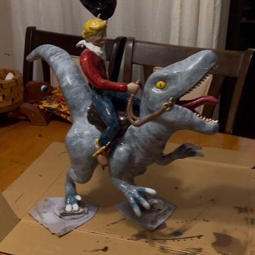 arquivo STL Cowboy Raptor Wrangler 🤠 ・design para impressora 3D para ...