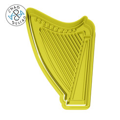 St.Patrick_8cm_2pc_01_C.png Harp - Cookie Cutter - Fondant - Polymer Clay