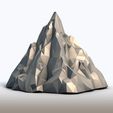 Low-Poly-Mountain0008.jpg Low Poly Mountain - Geometric Landscape Model - Minimalist Terrain Sculpture