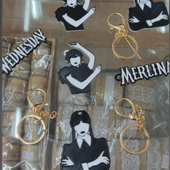 merlina.png Key ring/Keychain Merlina/wednesday