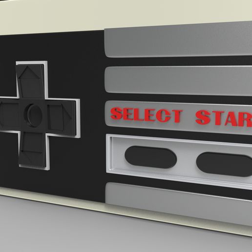 Render1.10.jpg Control Nes 2X1 - Wall Decoration & Keychain