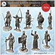 3F-AD-P02-Medieval-soldier-miniatures-pack-No.-1.jpg Medieval soldier miniatures pack No. 1 - Medieval RPG D&D Gothic Feudal Old Archaic Saga 28mm 15mm