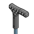 Canne.png Handle and foot for 19mm cane
