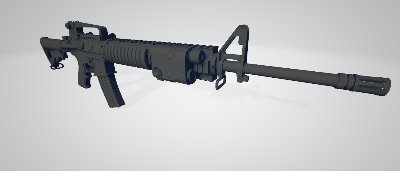 STL file Assault Rifle For Action Figures・3D printable model to ...