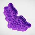 push-diseño.png STL-Datei Zweig mit Blättern und kleinen Blüten・Modell für 3D-Drucker zum Herunterladen, escuderolu