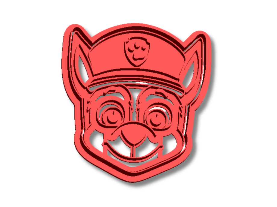 pedicab jeg er syg regnskyl Download STL file Mold Cutter Chase forehead face / Paw Patrol cookie cutter  • 3D printable model ・ Cults