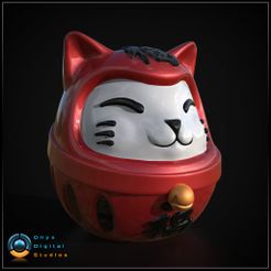 Daruma_Cat_01.jpg Fichier STL Daruma - Chat・Design pour impression 3D à télécharger