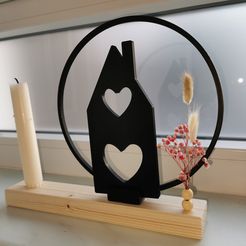 IMG_20230228_175113.jpg STL-Datei Tischdeko Haus mit Herz und Ring・3D-druckbares Modell zum Herunterladen