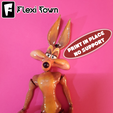 photo-4.png Flexi Wile E. Coyote, Articulated fidget figure, 3mf included