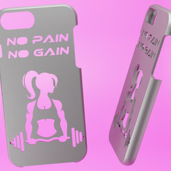 5-6-et-7.png IPHONE 6 / 7 CASE - NO PAIN NO GAIN- WOMAN - 💪