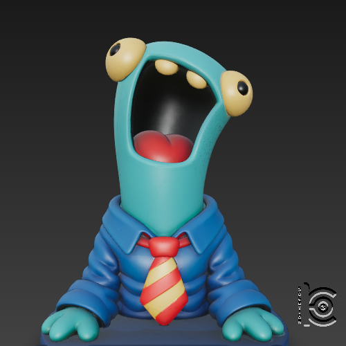 SNAG-1268.png Screaming Office Monster - 3D Model for Printing