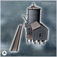 5.jpg Modern industrial station with warehouse buildings and large pipe silo (1) - Modern WW2 WW1 World War Diaroma Wargaming RPG Mini Hobby
