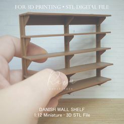 DANISH-WALL-SHELF-MINIATURE.jpg MINIATURE WALL SHELF | Witch's Room Miniature Furniture Collection