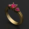 2.jpg Luxurious Gold Ring with Ruby 3D print model