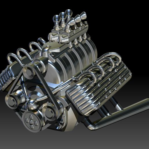 Descargar archivo STL Motor V8 personalizable • Modelo para imprimir en ...