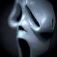Untitled_Viewport_010.png Ghost face Scream mascara Ghost Face Mascara Scream Usable Mask Halloween real size