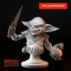 720X720-goblin-bust-my-mini01-1.jpg Archivo 3D Busto de duende (Dungeons and Dragons | Hero Quest)・Objeto de impresión 3D para descargar