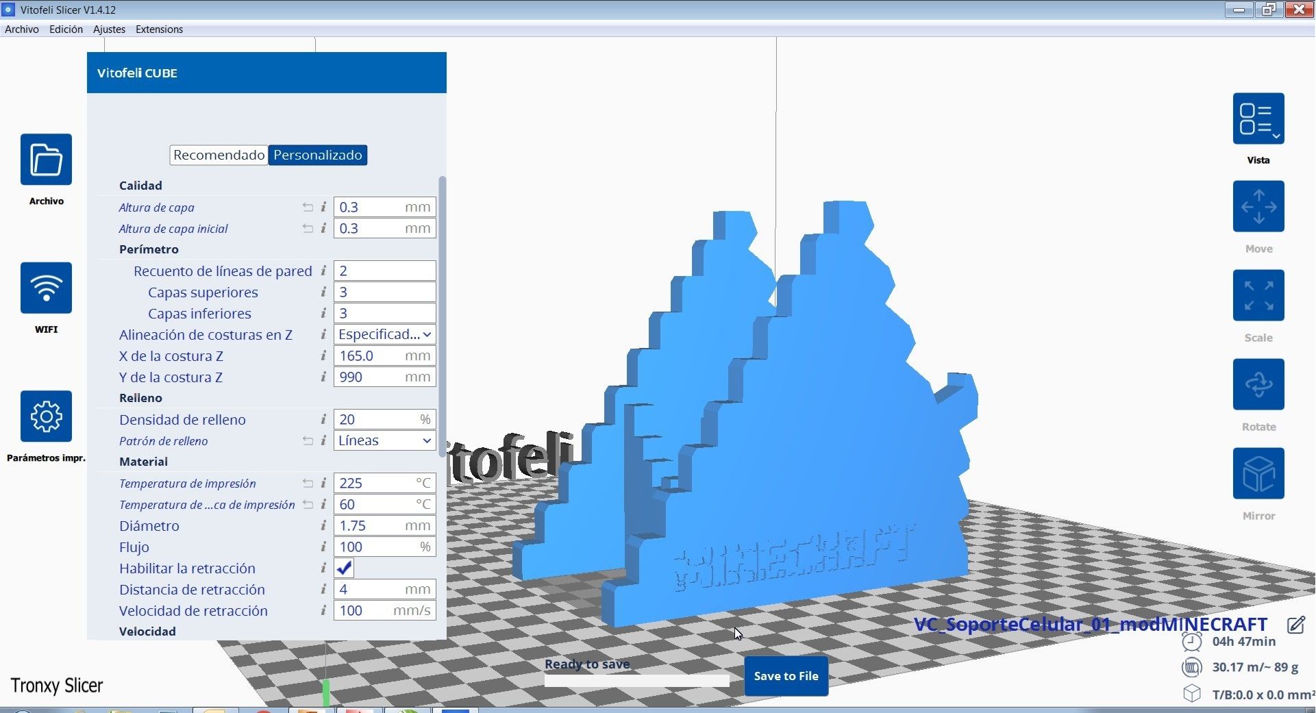 Sop CELULAR_01_Minecraft_001.jpg Download file MINECRAFT" TABLET IPAD CELL PHONE HOLDER • Design to 3D print, Adrian3D2020