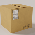 7.png Cardboard box package with texture 3D model