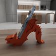 untitled1.jpg Dragon Phone Stand or Holder for Accessories With 3D Stl Files, 3D Printed Decor, Cell Phone Holder, 3D Printing,Gift Idea, Phone Stand