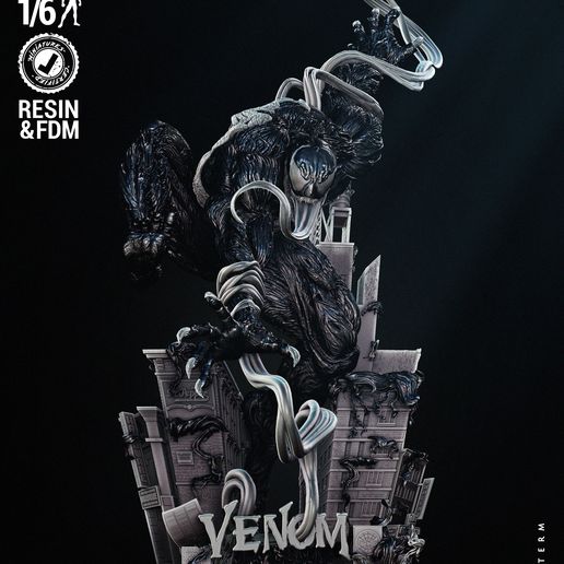 🗿 WICKED MARVEL VENOM SCULPTURE: TESTED AND READY FOR 3D PRINTING