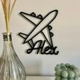 Alex.jpg Airplane Wall Decoration to personalize