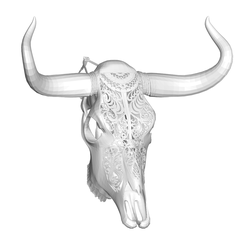 f.png Fichier 3D crâne de vache・Objet pour imprimante 3D à télécharger