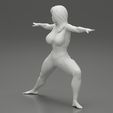 10012.jpg Young Woman Practicing Yoga Lesson Doing Warrior Two 3D Print Model