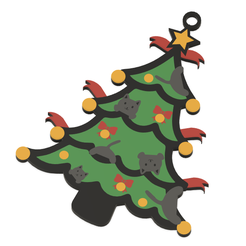 Cat-Tree-I-Design-Side.png Schlüsselanhänger: Kratzbaum I Weihnachten