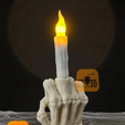 1.png Skeleton Hand Candle Holder - Middle Finger / No Supports