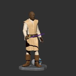 11111.jpg OBJ-Datei mace windu jedi meister・3D-druckbare Vorlage zum herunterladen