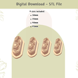 Elongated-Rounded-Rectangle-2.png Elongated Rounded Rectangle with Flowers Clay Cutter for Polymer Clay | Digital STL File | Clay Tools | 4 Sizes Clay Cutters