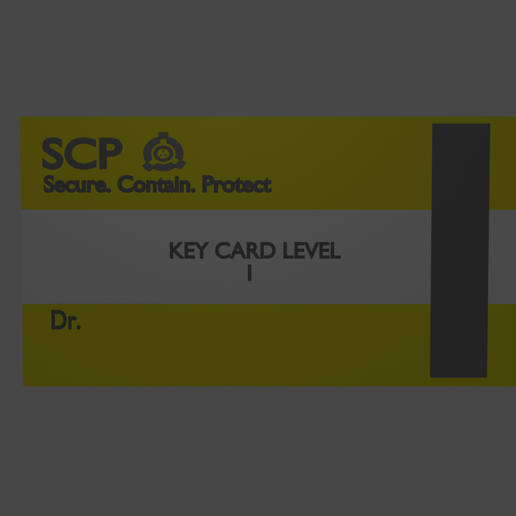 Descargar archivo Scp key card level 1 • Objeto imprimible en 3D ・ Cults