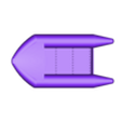 Schlauchboot.stl Inflatable boat with crane and pick-up