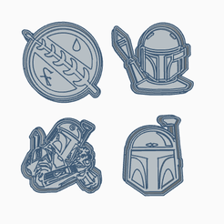 2022-02-21-11_52_34-3D-design-MINION1-_-Tinkercad.png SET OF 6 BOBA FETT STAR WARS COOKIE CUTTERS