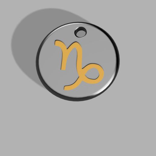 Capricorn key ring 3D model