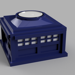 PoliceBox_-_Tealight_Holder.png Fichier STL gratuit Police Box - Porte-bougie/décoration・Design à télécharger et à imprimer en 3D