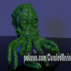 CthulhuPosedPatreon.png Cthulhu Bust on Pedestal - FDM Friendly