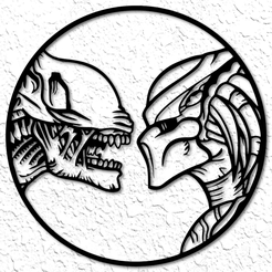 project_20230219_1526013-01.png Fichier STL art mural alien vs predator décor mural predator vs alien・Modèle pour imprimante 3D à télécharger
