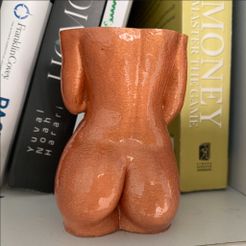 Cute-Shy-Naked-Woman-Pot-Planter-1.jpg STL file Cute Shy Naked Woman Pot Planter・3D printable design to download