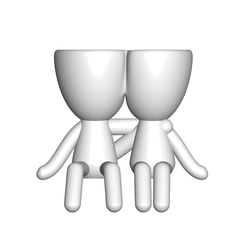 Enamorados_N2_Blanco_1.png Free STL file N° 2 VASE FLOWERPOT ROBERT IN LOVE・3D print design to download
