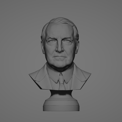 Warren G. Harding Bust - High Detail US President Statue 3D Model