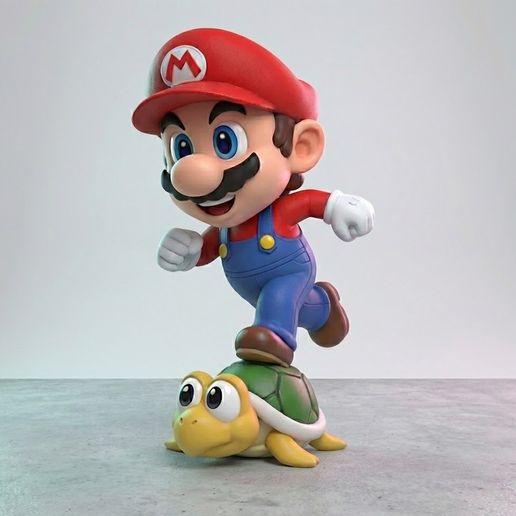 Mario and Koopa Troopa Figure - STL File