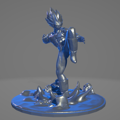 Sin título.png Archivo STL gratis Vegeta・Objeto de impresión 3D para descargar