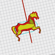 horse01.png Carousel Gallopers Horse Ride LOW POLY
