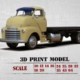 0_1.jpg STL files Hauler Cab Over Engine longbed flatbed Camião