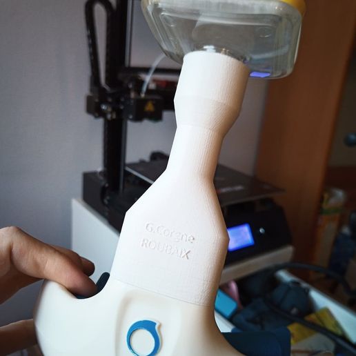 Adapter for Decathlon Gibeck Anest-Guard filter mask - Covid19 - 3D model önizlemesi