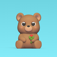 Cod36-Bear-Heart-and-Clover-1.png 3D file Bear Heart and Clover・3D print model to download
